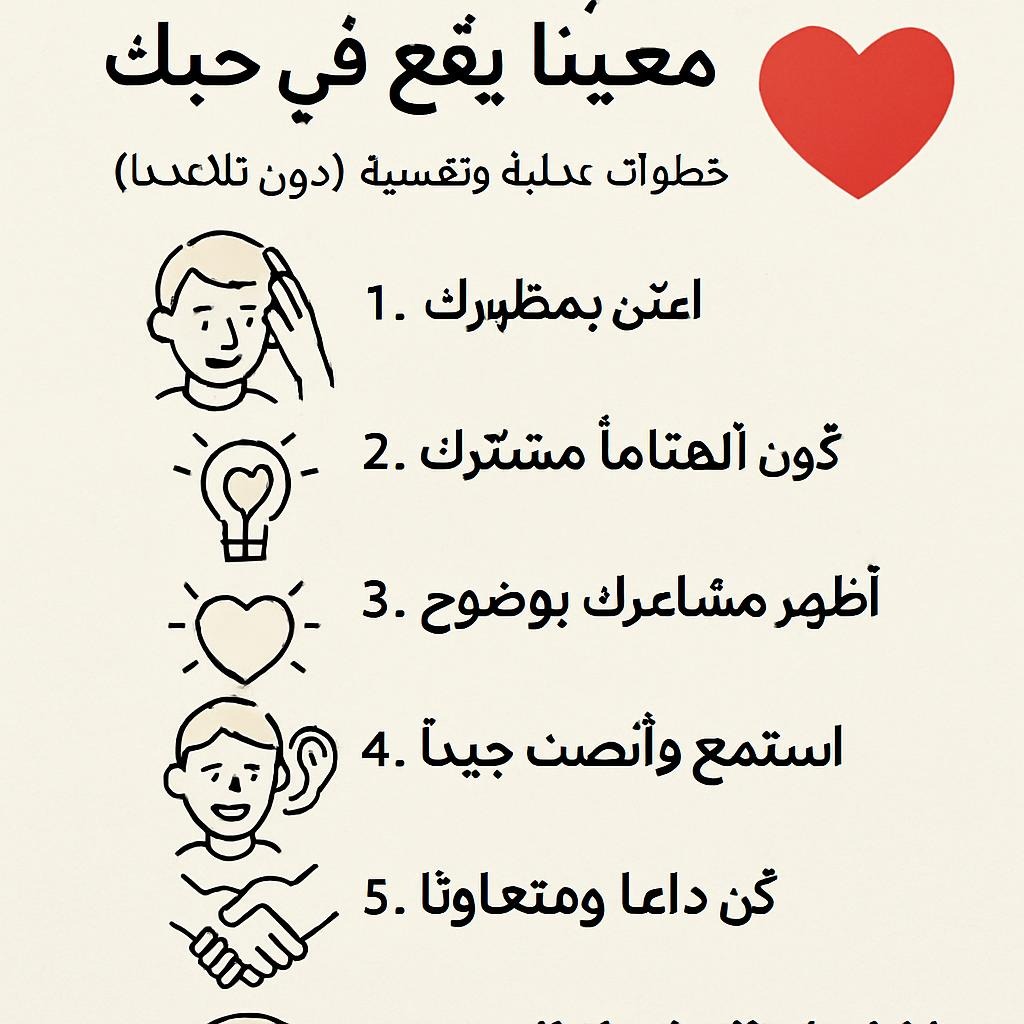 كيف تجعل شخصًا معينًا يقع في حبك؟ خطوات عملية ونفسية (دون تلاعب!)