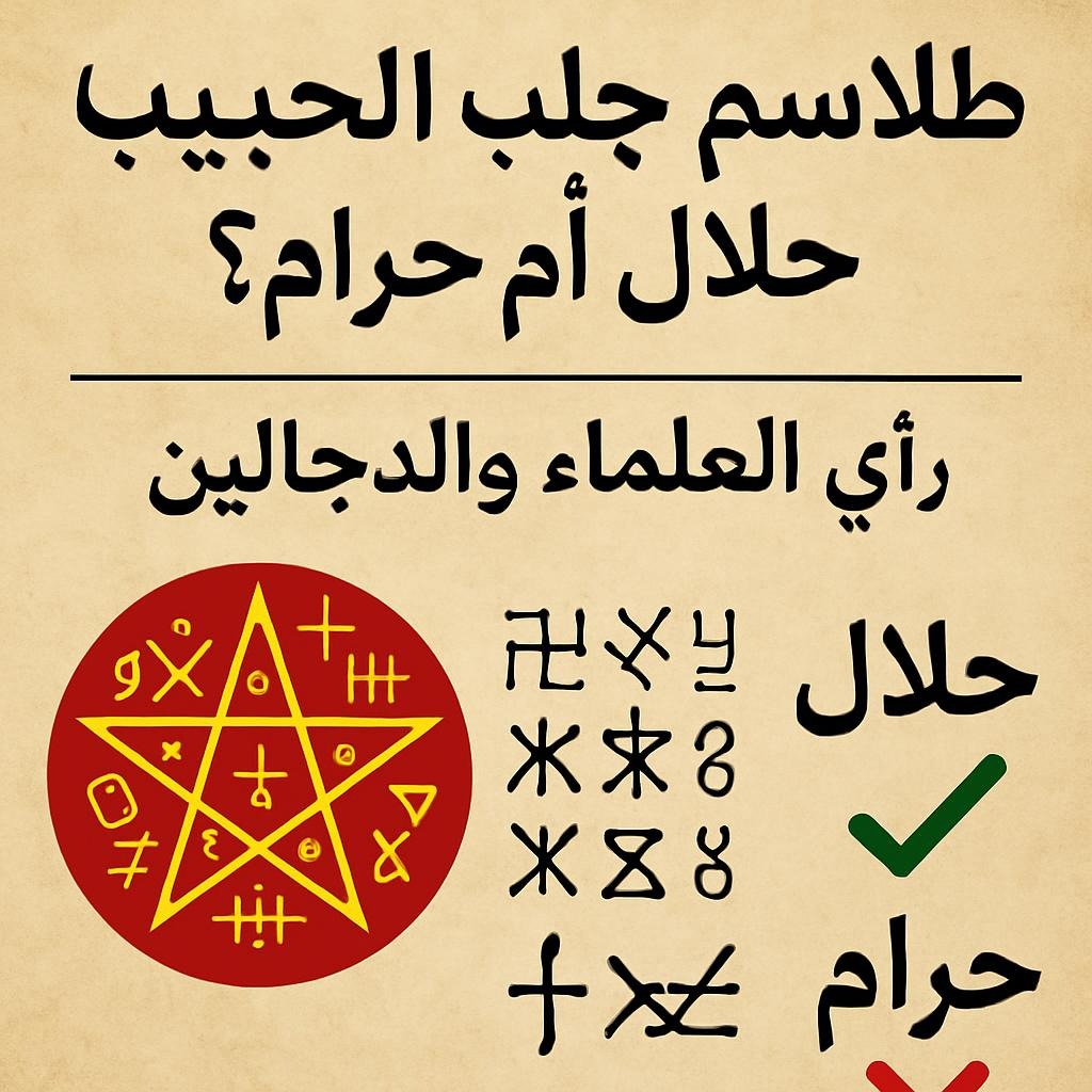 🌟هل طلاسم جلب الحبيب حلال أم حرام؟ رأي العلماء والدجالين